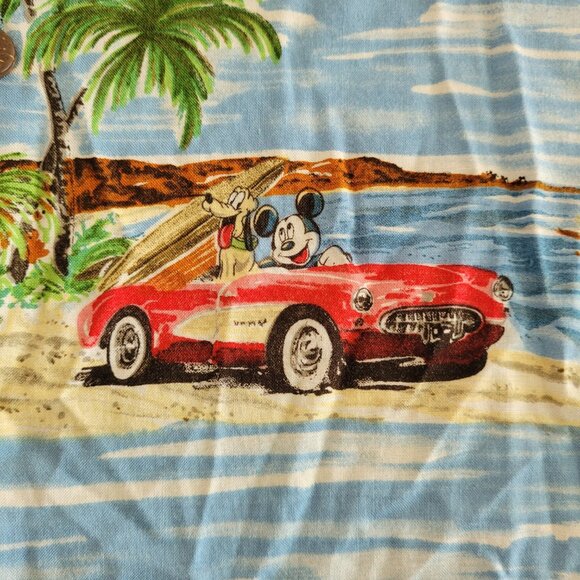 WALT DISNEY WORLD Hawaiian Shirt MICKEY GOOFY PLUTO DONALD Beach Vacation Sz XL - Picture 3 of 12